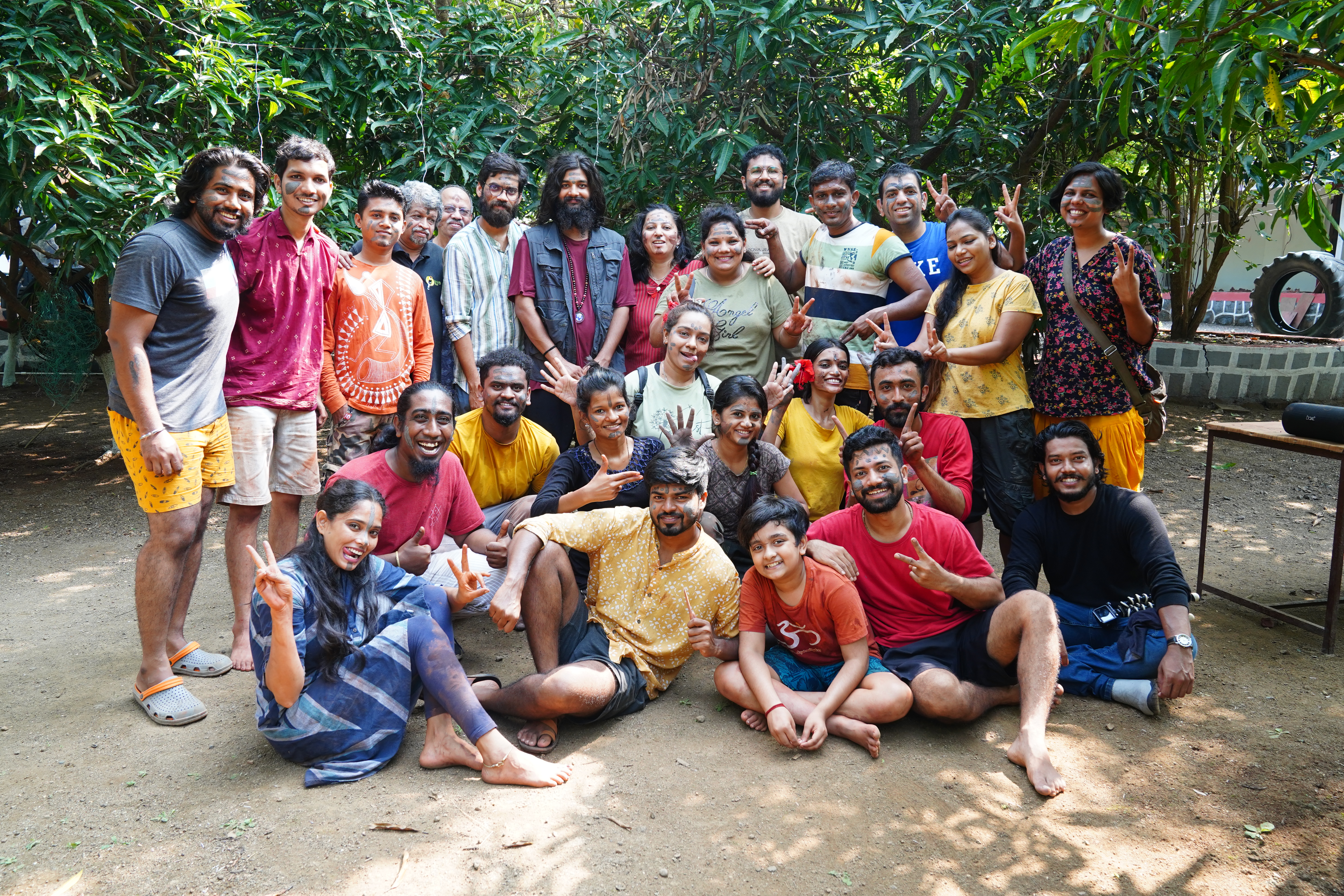 Participant shaping terracotta clay